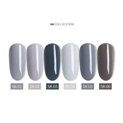 China Wholesale Price UV/LED Gel Manicure Pedicure Gray Nail Gel Polish Soak Off Gel Nail Polish For Nail Beauty for sale