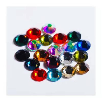 China 1440pcs/bag Round Rhinestone Luxury Glass Flatback Beads Rhinestone Colorful Rhinestone Nail Decoration Diamond Crystal for sale