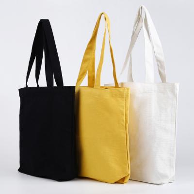 China Customized Wholesale By Handle Rope Cotton Tote Bag With Logo Custom Printed Organic Cotton Shopping Bag Cotton Shopping Bag for sale