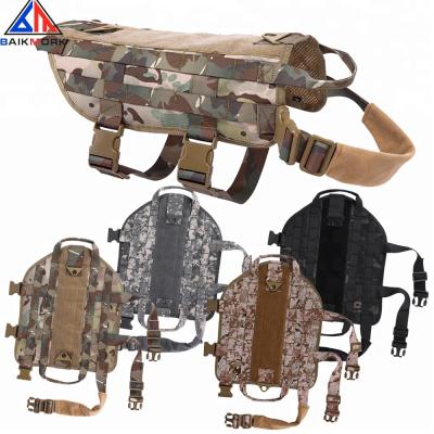 China China Wholesale Viable Large Dog 1000D Nylon Vest Tactical Dog Vest Training Hunting Nylon Molle Dog Vest for sale