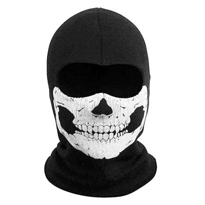 China Ghosts Full Face Comfortable Breathable Black Skull Face Mask For Cosplay Party Halloween Motorcycle Outdoor Bike Paintball Wargame Recycling Mask for sale