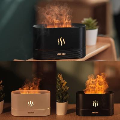 China Hot Selling Cheap Household 180ml USB Flame Aroma Diffuser Air Humidifier Amazon Essential Oil Diffuser for sale