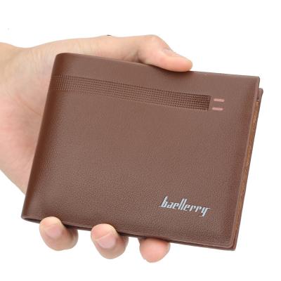 China Hot Selling Men's PU Money Card Holder Case Business Leisure Short Leather Wallets Waterproof for sale