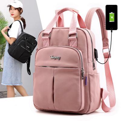 China With new USB ladies backpack computer bag large capacity university laptop backpack casual filling bags for women for sale