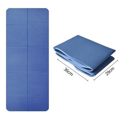 China Fitness Equipment Application PVC Eco-friendly Slip Non Folding Pilates Mat Travel Fitness Foldable Yoga Mat for sale