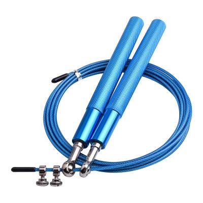 China Custom Jumping Logo Long Handles Kids Wire Speed ​​Bearing Aluminum Weighted Weighted Jump Rope Fitness Equipment Sports Fitness Equipment For Workout for sale