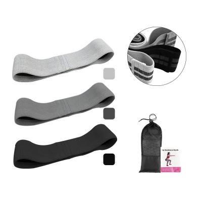 China Fitness Equipment Application High Quality Soft Cloth Resistance Band Set Of 3 Hip Booty Training Band for sale