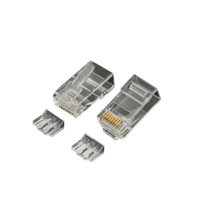 China High Quality Unprotected Cat6 RJ45 Microwave Connector Customer Brand 100pcs Per Bag for sale