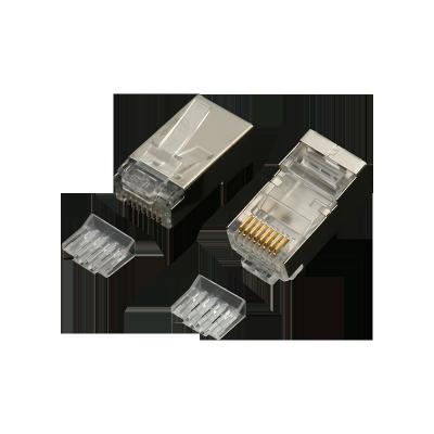 China Cat.6 RJ45 Sshielded connector customer brand 100pcs high quality bag cat6 ftp 8p8c for sale