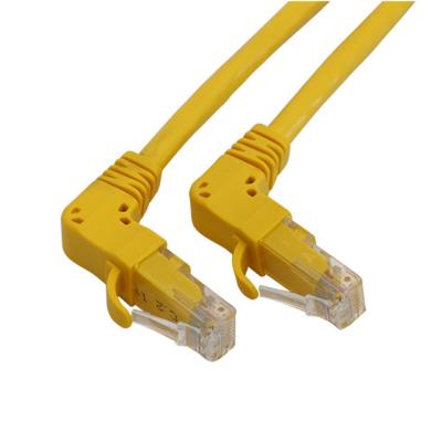 China Customized high quality CAT.6 network unshielded patch cord 1M colorful 4 PAIRS angled 90 degree 50cm cat6 patch cord angled patch cord for sale