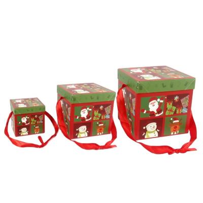 China paper & Customizable Cardboard Christmas New Christmas Decoration Supplies Paper Gift Gift Box SM-SD002 Decoration Gift Box for sale