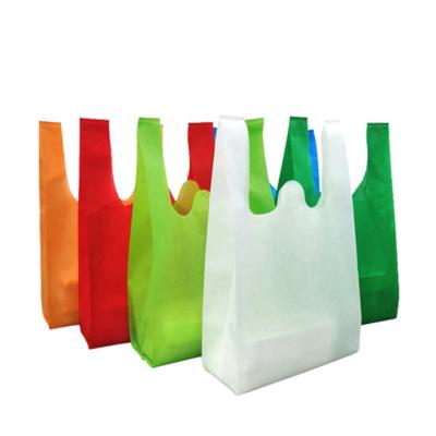 China Green Eco Biodegradable Non Disposable Factory Supermarket Shopping Recycled Wholesale Promotional Recycled Cheap Bag Non Woven Bag for sale