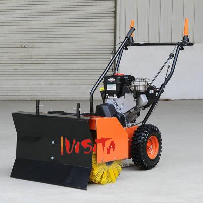 China Building Material Shops 196cc 80cm Width Gasoline Power Snow Sweeper With Snow Blade for sale