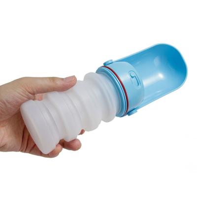 China Amazon Automatic Hot Selling Custom Collapsible Pet Silicone Water Bottles Feeder for sale