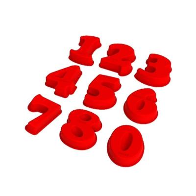 China Sustainable And Recyclable Factory Direct Red Washable Die Number Plastic Mold For Cake for sale