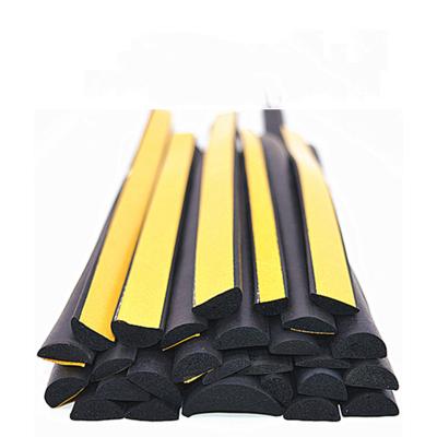 China Semicircle Windproof Professional Foam Self Adhesive Backed Seal Rubber Strips for sale