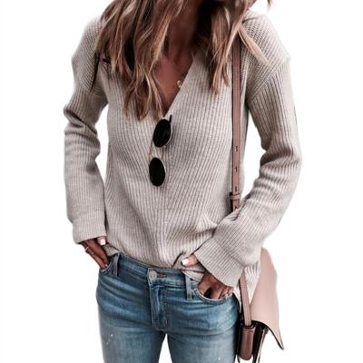 China 2022 new Anti-wrinkle sweater ladies shape V-neck knit top women's clothing for sale