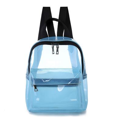 China Fashion Candy Color Clear PVC Small Girls School Backpack CLEAR Bag for sale