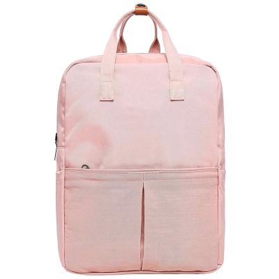 China CAN BE CUSTOMIZED fashion computer bag pink solid color student portable backpack for sale