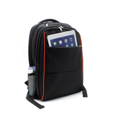 China New Design Waterproof Backpacks With Double Zipper Compartments Black Backpack for sale