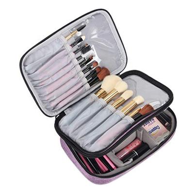 China Customized Logos Fashion Portable Multifunctional Makeup Brush Organizer Bag for sale