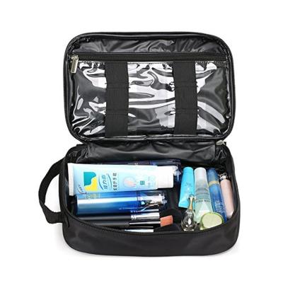 China Durable Nylon Waterproof Custom Toiletry Bag With Portable Handle And Brush Holder For Men for sale