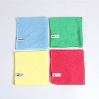 China Various Sustainable Promotional Goods Soft Using 4 Colors Square For Daily Cleaning Microfiber Cloth for sale