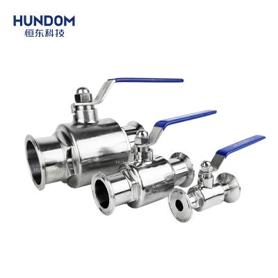 China General Zhejiang Hundom Sanitary Stainless Steel Travel Clamped Non-Keeping Manual Ball Valve Making Machine O-ring Ball Valve for sale