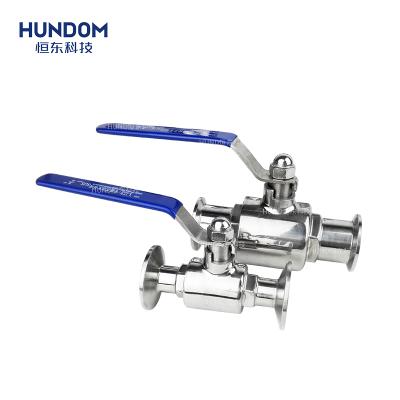 China Tri Ball Flange General Stainless Steel Two-Piece Faucet Factory Direct Sales Easy And Quick Clean Sanitary Ball Valve for sale