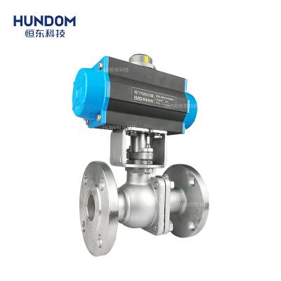 China China General Industry Pneumatic Flange Stainless Steel Ball Valve With Air Pneumatic Actuator for sale