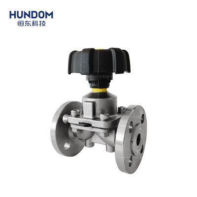 China General Manual Stainless Steel Flange Diaphragm Valve Hand Wheel Pressure Clamp Diaphragm Valve for sale