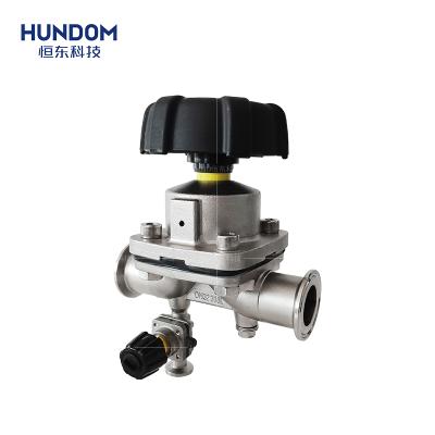 China Stainless Steel General Tri Clamp Diaphragm Valve With Manual Plastic Main Wheel Diaphragm Valve And Rotation Indicator for sale