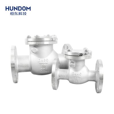 China General Hengdong Flange type cast stainless steel304 316 swing check valve DN15-DN300 for sale