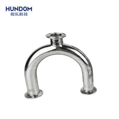 China Food HUNDOM SS304 / 316L Sanitary Tri Clamp U Equal Type Tri Tee For Beverage Industry for sale