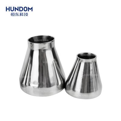 China Food Stainless Steel Sanitary Reduction Head Polishing Concentric Reducer For Pipe Fittings for sale