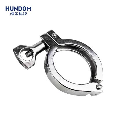 China Pharmacy Food Grade Sanitary Clover Tri Clamps Pipe Fittings Stainless Steel Tri Clamp With Ferrule And Gasket Set for sale