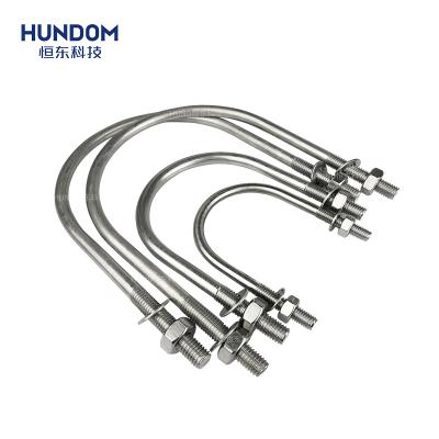 China Pharmacy Stainless Steel 304 U Type Pipe Support Hanger Tube Bracket Pipe Fitting Holder for sale