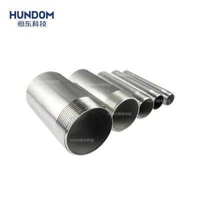 China Hengdong SS304/316 Steel Pipe Seamless or Welded Pipe Nipple Pharmacy Stainless Steel Pipe Nipple Barrel Thread Male Thread for sale