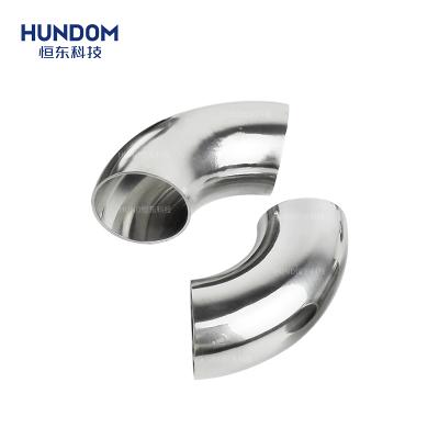 China HUNDOM Food Hose Fitting Elbow High Pressure Hygienic 90 Degree Welded Sanitary Elbow Stainless Steel Elbow for sale