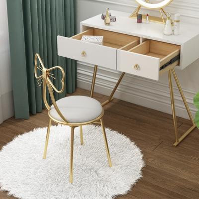 China Adjustable (Other) Make Up Chair Fairy Back Stool Dressing Table Chair Luxury Home European Princess Make Up Chair for sale