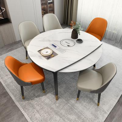 China (Others)Adjustable Modern Luxury Dining Table And Chair Set Home Modern Dining Table And Chair Set for sale