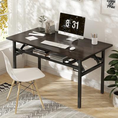 China Foldable Single Plain Office Household Rectangle Wooden Standing Foldable Computer Desk for sale