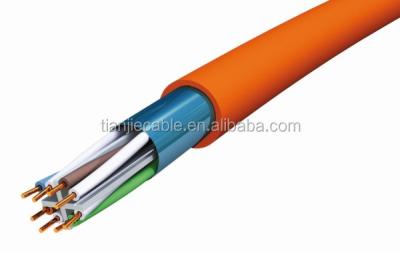 中国 24AWG Cat6 F-UTP 4 ペア ソリッド裸銅 マルチコア ツイスト通信ケーブル 305m 販売のため