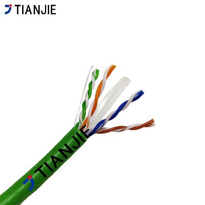 China UL CMX/CM/CMR/CMP-zertifizierte Internet-LAN-Kabel 23AWG 4P Cat6a Utp Ftp Plenum-Kabel für den Innenbereich zu verkaufen