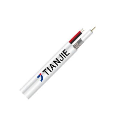 China RG6+2C voltaje de funcionamiento compuesto coaxial del cable de transmisión 300V de 75 ohmios en venta