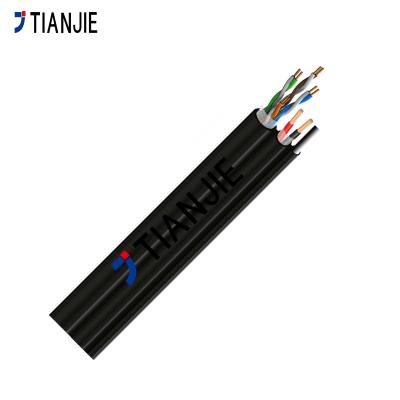 China UTP CAT6 buitencomposiet voedingskabel 18AWG PE-mantel Te koop