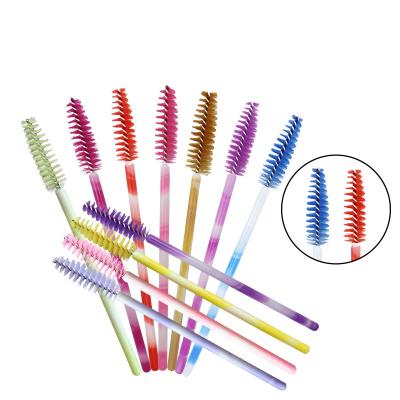 China Beauty Care Make Tools Wholesale/Omber Gradient Lash Mascara Wands Disposable Lash Brushes Spoolies Eyelash Extension Lash Spoolie 50Pcs/bag Mascara With a for sale