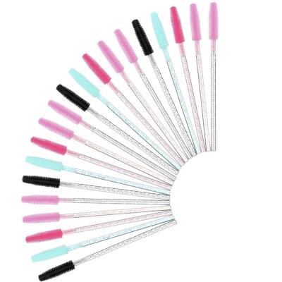 China Beauty Care Make Up Tools Wholesale Glitter Lash Mascara Wands Disposable Silicone Brushes Eyelash Extension Lash Spoolies 50Pcs/Bag Make Up Tools for sale