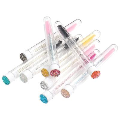 China Colorful Diamond Eyelash Brush Tube For Eyelash Extension Disposable Wick Mascara Mascara Wick Mascara Applicator Tube for sale