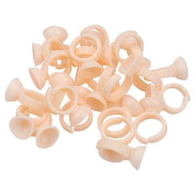 China Eyelash Extension Tools Disposable Colorful Glue Ring Lash Glue Holder Classic Flat /Bowl Form Glue Adhesive Rings Lace White Blue Skin S/M/L for sale